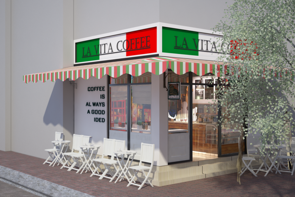 Thiết kế nội thất quán Cafe Lavita