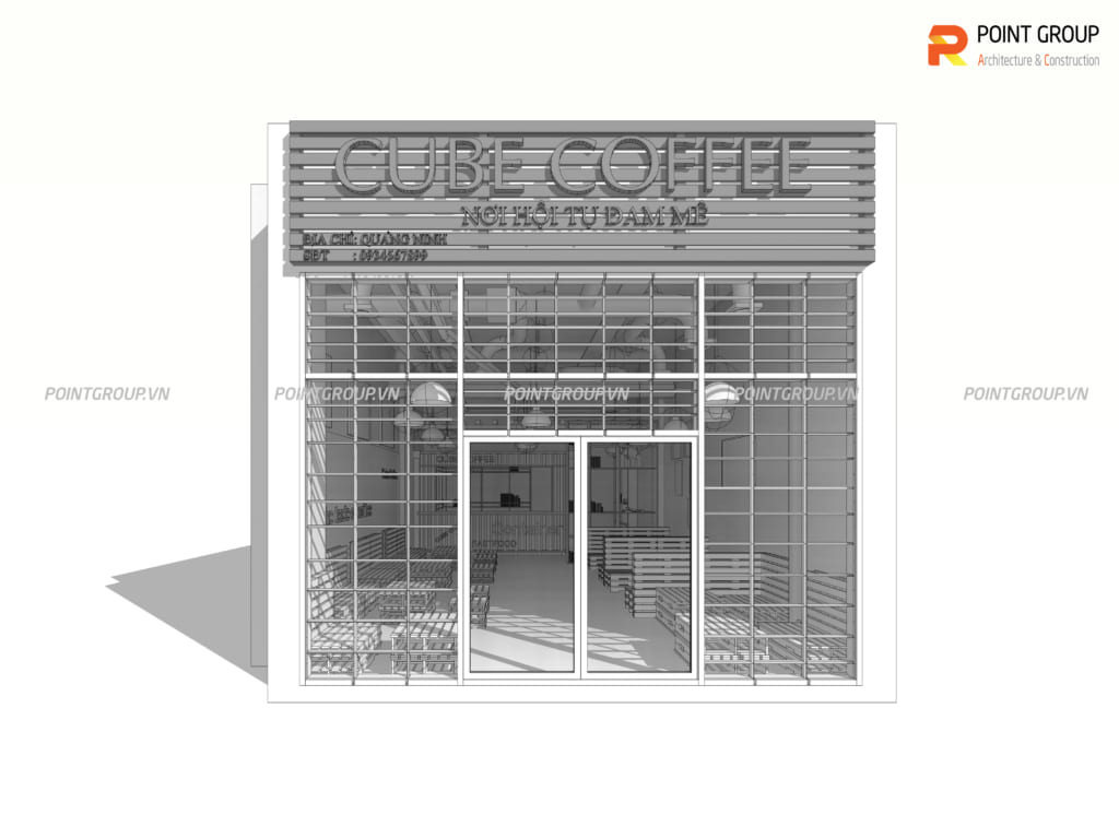thiết kế quán cafe độc đáo - Cube cafe