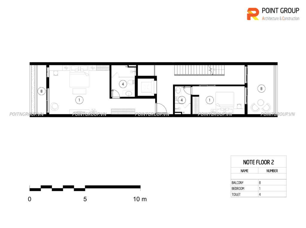 Thiết kế nhà phố 4 tầng - Mê Linh