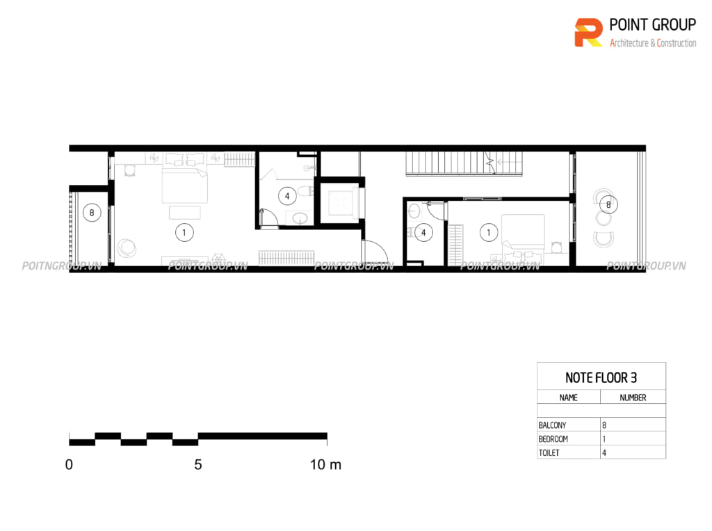 Thiết kế nhà phố 4 tầng