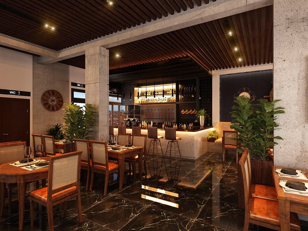 Thiết kế nội thất quán Cafe phong cách Italia