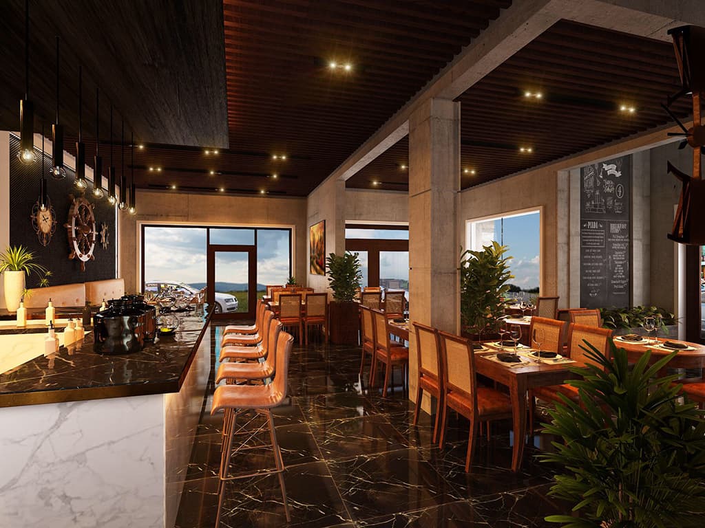 Thiết kế nội thất quán Cafe phong cách Italia