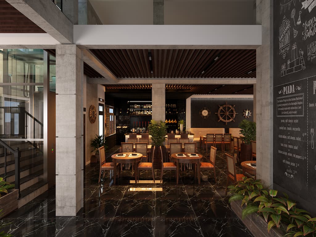 thiết kế nội thất cafe